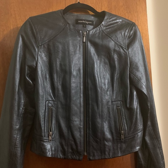 Nanette Lepore Jackets & Blazers - Nanette Lepore metallic leather jacket